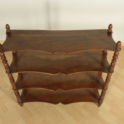 Walnut Shelving Unit Italy 19th Century