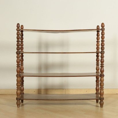 Walnut Shelving Unit Italy 19th Century