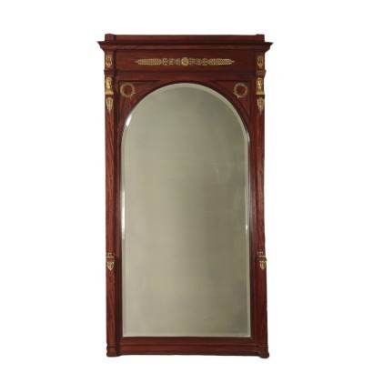 Restoration Revival Frame Mahogany Bronze Italy 20th Century