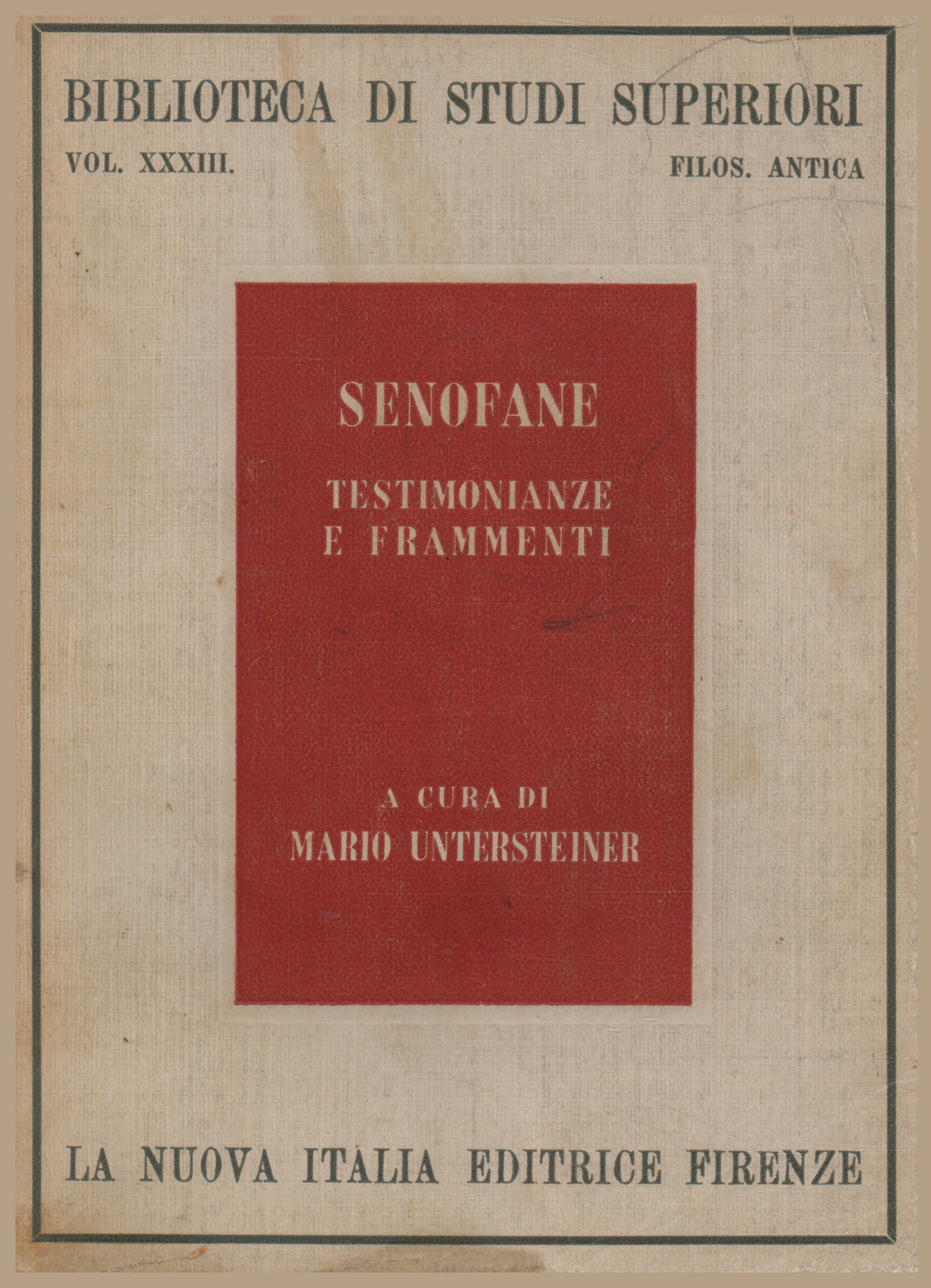 Testimonianze e frammenti, Senofane