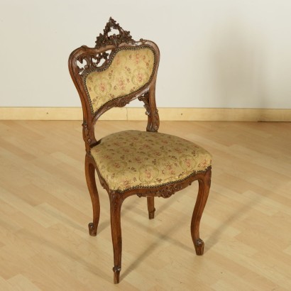 Pair of Liberty Armchairs and 4 Chairs Italy 20th Century