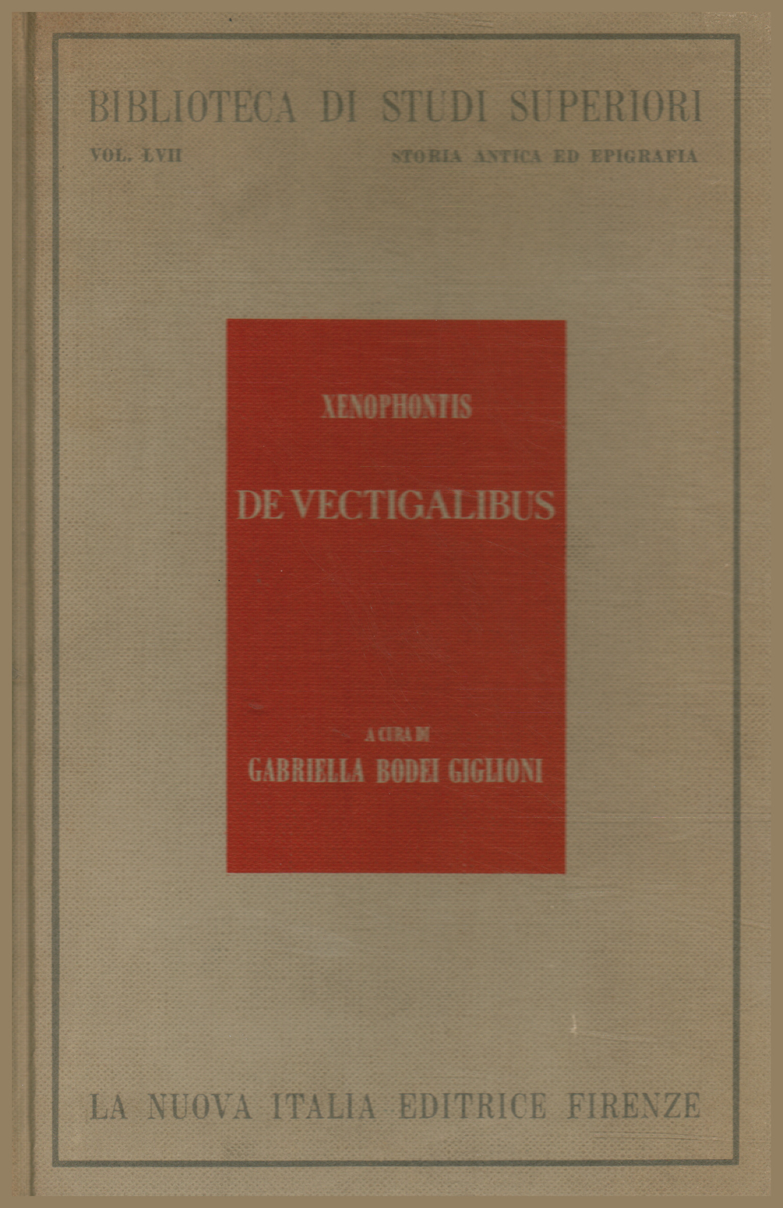 De Vectigalibus, Gabriella Bodei Giglioni