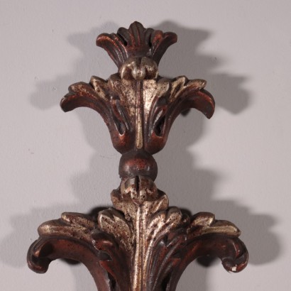 Pair of Wall Lights Wood Italy 20th Century