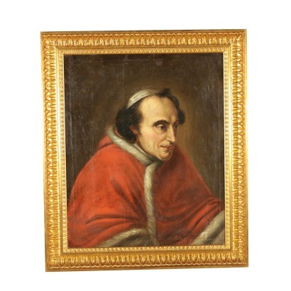 Portrait Of Pope Pius VII Oil On Canvas Early '800