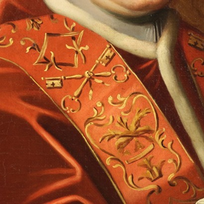 Portrait Of Pope Pius VI Oil On Canvas 18th Century