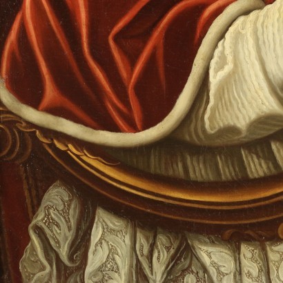 Portrait Of Pope Pius VI Oil On Canvas 18th Century