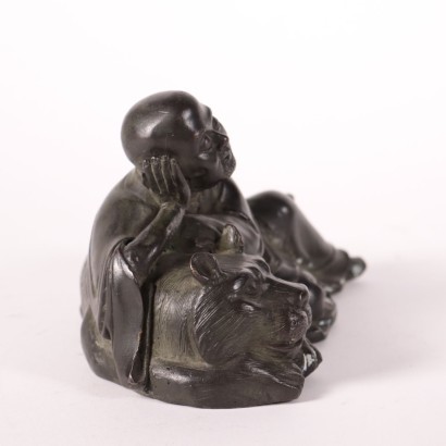 Bronze Figure of Lohan Pindola China 20th Century