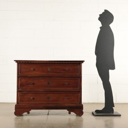 Chest of Drawers Walnut and Silver Fir Italy 18th Century