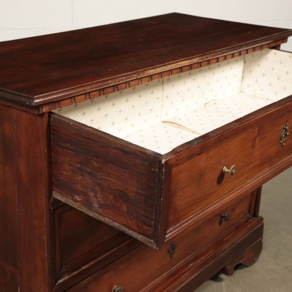 Chest of Drawers Walnut and Silver Fir Italy 18th Century