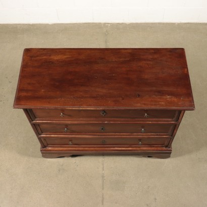 Commode Placage de Noyer Bois Massif Sapin Commun Italie '700