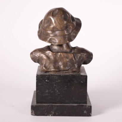 Bust of a Crying Child Bronze 20th Century