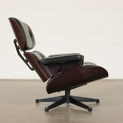 Charles And Ray Eames Swivel Armchair Wood Aluminum Leather 1960s 1970