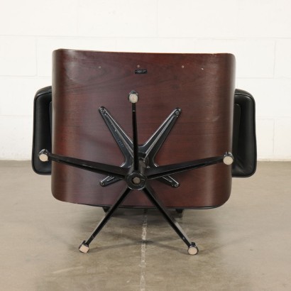 Charles And Ray Eames Swivel Armchair Wood Aluminum Leather 1960s 1970