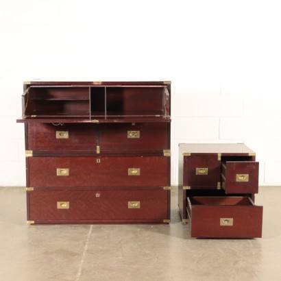 Pair of Marina Style Cabinets Mahogany Italy 20th Century