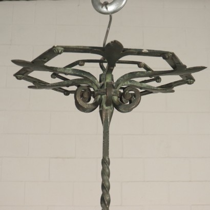 Chandelier Wrought Iron Italy 20th Century