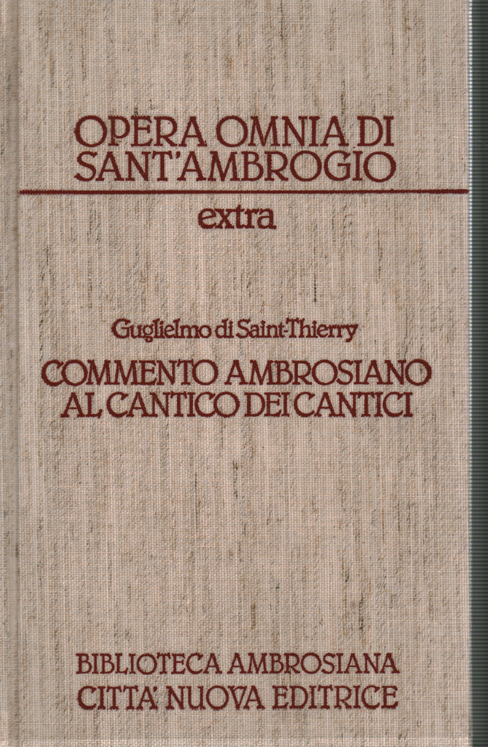 Guglielmo di Sain-Thierry commento ambrosiano al c, s.a.