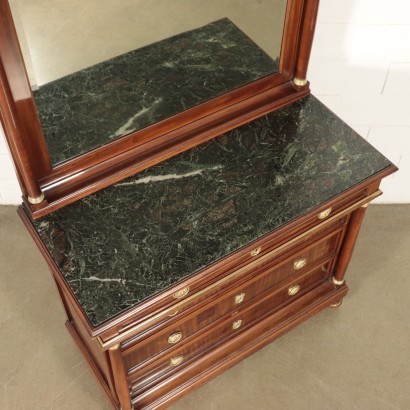 Commode avec Miroir Style Empire Acajou Italie Fin '800 Début '900