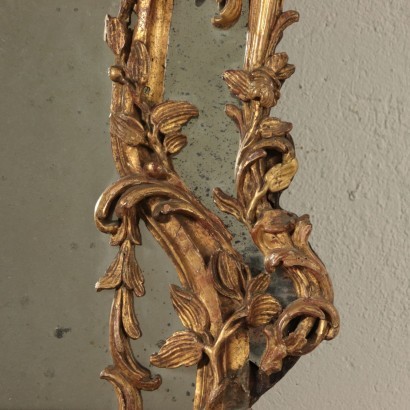 Miroir Rococo Bois doré Toscane Italie '700