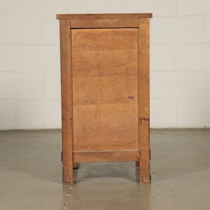 Pair of Empire Bedside Tables Walnut Bronze Italy 19th Century