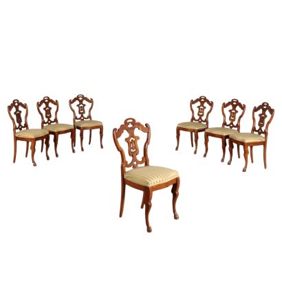 Gruppo di Sette Sedie Luigi Filippo