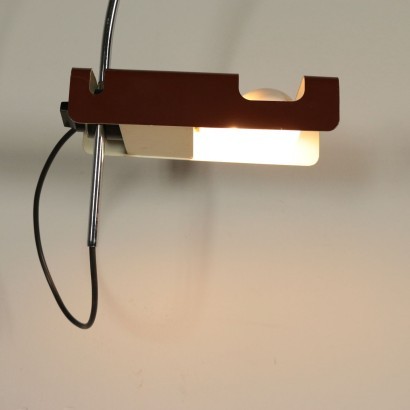 Lamp Chromed Metal Enamelled Aluminum Italy 1060s-1970s Jeo Colombo