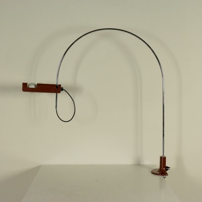 Lamp Chromed Metal Enamelled Aluminum Italy 1060s-1970s Jeo Colombo