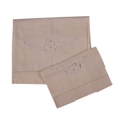 Pair of Towels with Cantù Lace