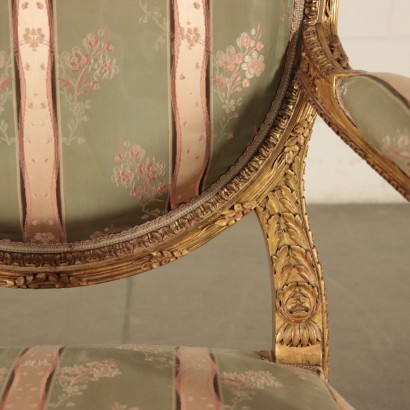 Fauteuil Style Louis XIV Bois - Italie XIX-XX Siècle