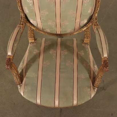 Fauteuil Style Louis XIV Bois - Italie XIX-XX Siècle