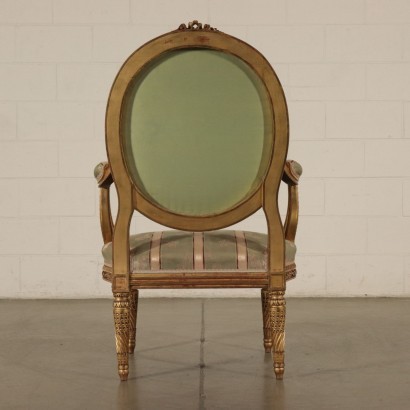 Fauteuil Style Louis XIV Bois - Italie XIX-XX Siècle