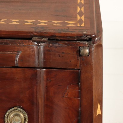 Inlaid North European Drop-Leaf Secretaire Marple Cherry 19th Century