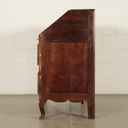 Inlaid North European Drop-Leaf Secretaire Marple Cherry 19th Century