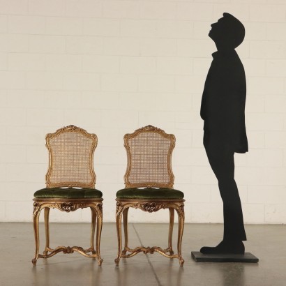 antiquariato, sedia, antiquariato sedie, sedia antica, sedia antica italiana, sedia di antiquariato, sedia neoclassica, sedia del 800,Coppia di Sedie in Stile Rococò