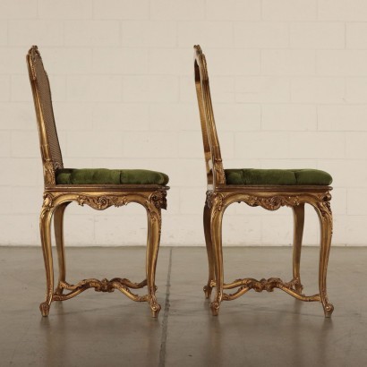 Pair of Rococo Revival Chairs Beech Padding France 19th-20th Century