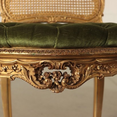 Paire de Chaises Style Rococo Hêtre sculpté et doré France '800