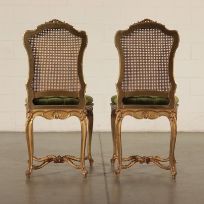 Pair of Rococo Revival Chairs Beech Padding France 19th-20th Century