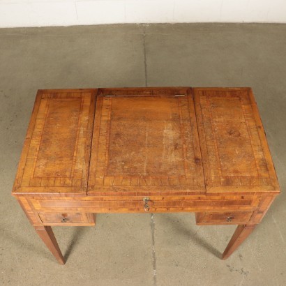 Neo-Classical Revival Desk Walnut Veneer Italy 20th Century