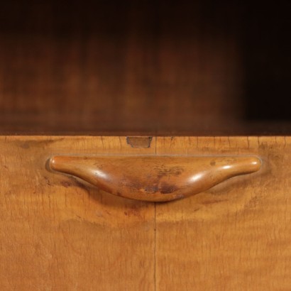 Pair Of Bedside Tables Mahogany Veneer Glass Italy 1940s