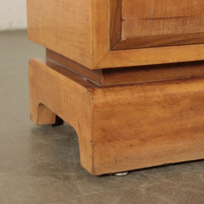 Pair Of Bedside Tables Mahogany Veneer Glass Italy 1940s