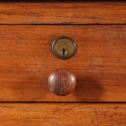 Desk Veneered Wood Maple Back-Treated Glass Italy 1950s