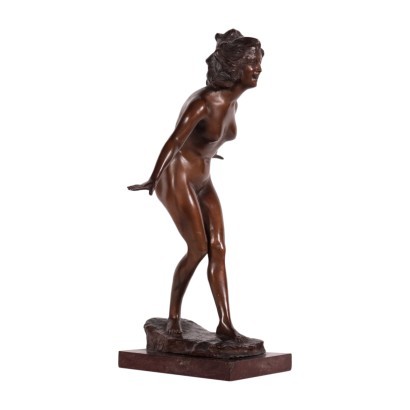 Female Nude Bronze Sculpture Italy Gabriele Parente (1875-1899)