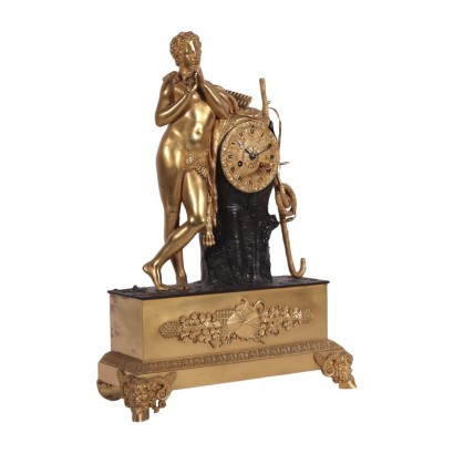 Charles X Table Clock Gilded Bronze France 19th Century