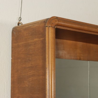 Mirror Mahogany Veneer Mirrored Glass Italy 1940s 1950s