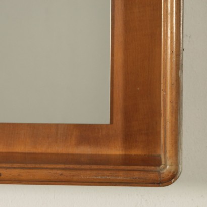 Mirror Mahogany Veneer Mirrored Glass Italy 1940s 1950s