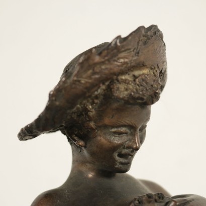 Young Fisherman with Octopus Bronze Italy 20th Century G. De Martino