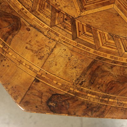 Rolo Inlaid Coffee Table Maple Walnut Piacenza Italy Mid 19th Century