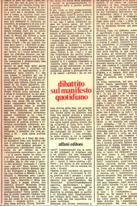 Dibattito sul manifesto quotidiano