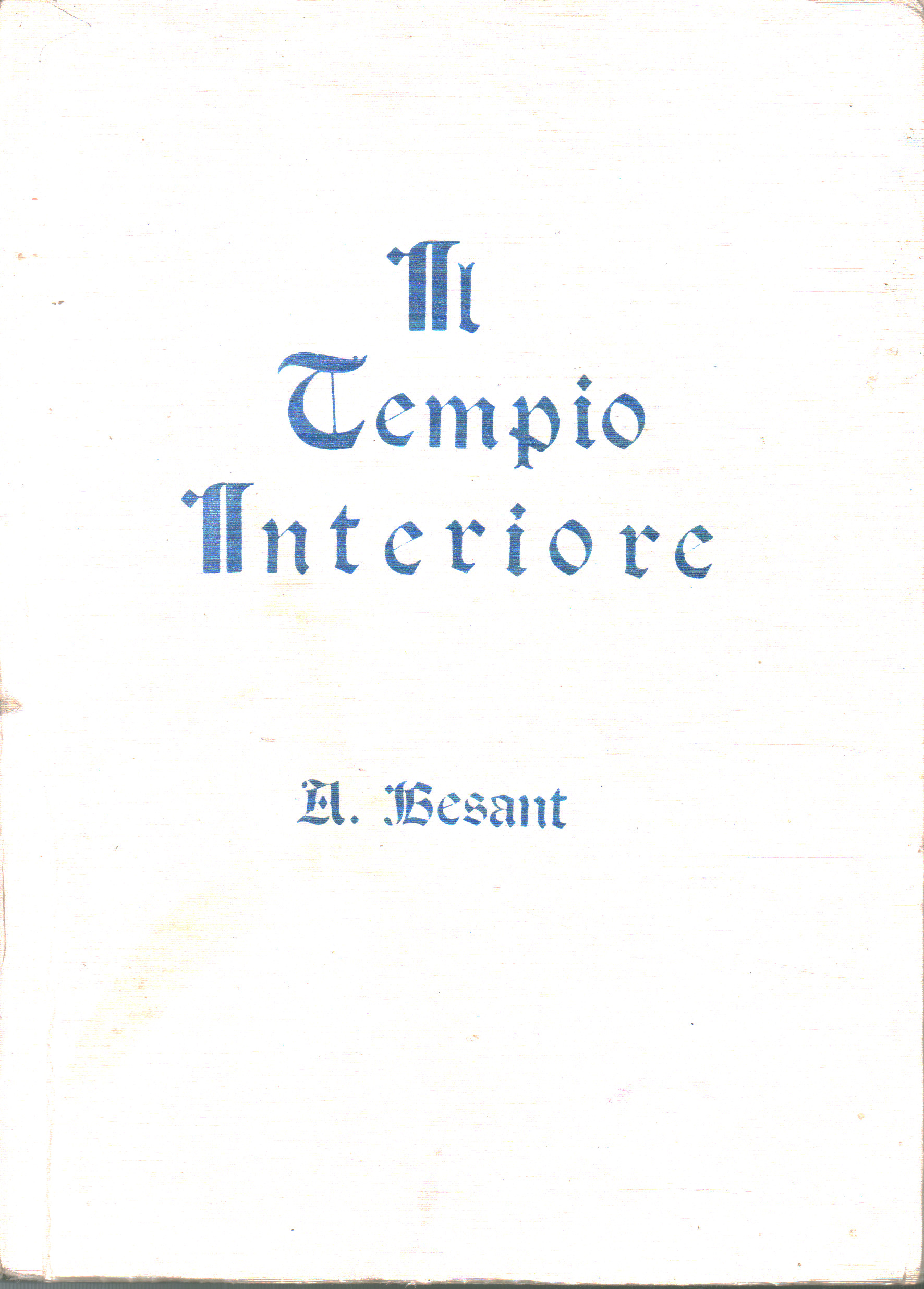 Il tempio interiore, A. Besant