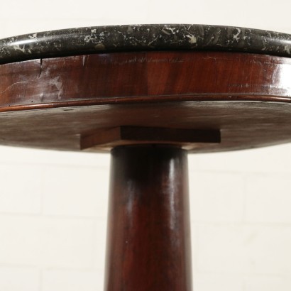 Small Biedermaier Table Black Marble Mahogany Northern Europe 19th Cen