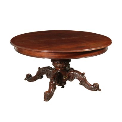Big Extendable Victorian Table Mahogany England 19th Century